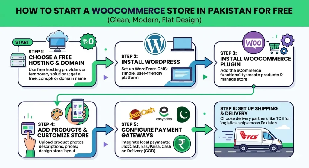 How to Start an Online Store in Pakistan Without Investment (2026 Guide)